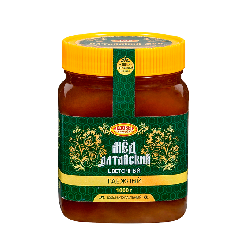 ТАЕЖНЫЙ, Алтайский мёд натуральный цветочный.